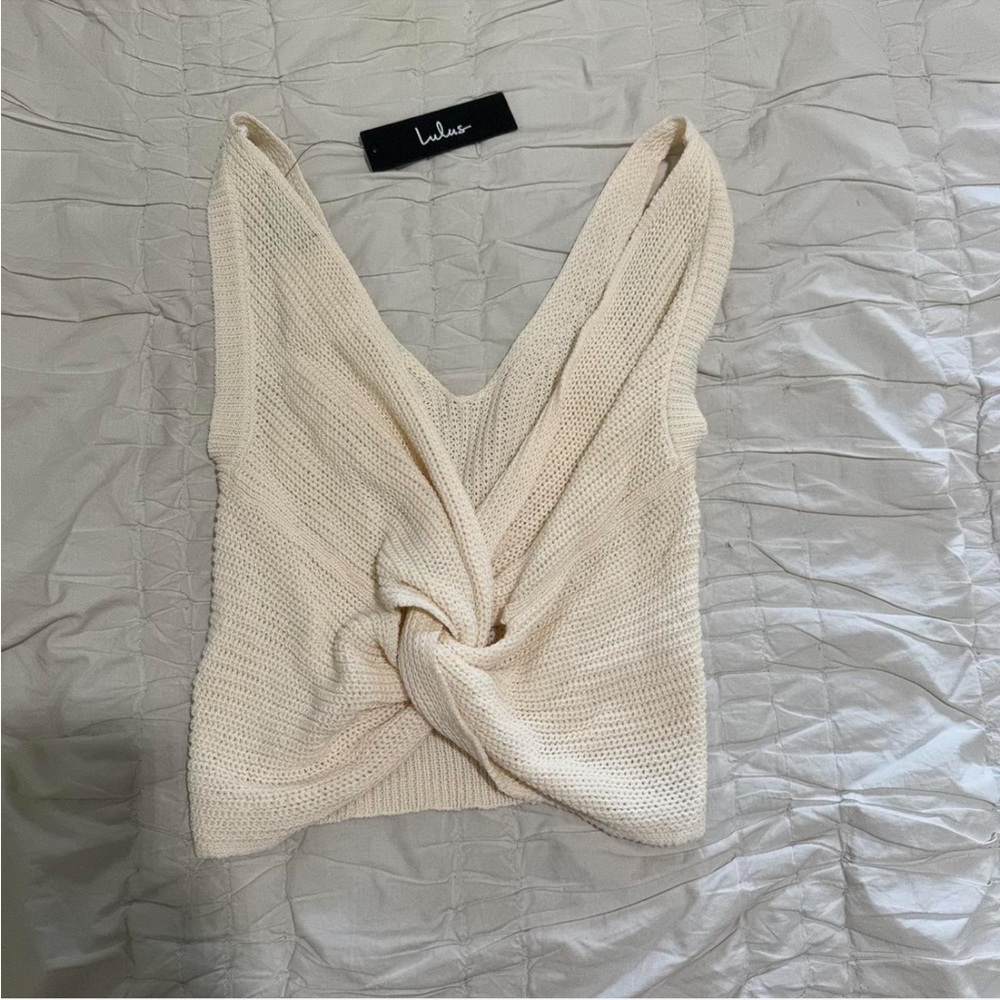 Lulu’s cross-backed cropped tank